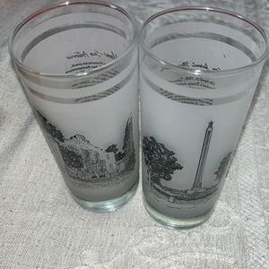 San Jacinto monument and San Antonio Alamo glass